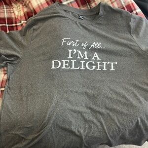 Gray Graphic T-Shirt - "I'm a Delight"